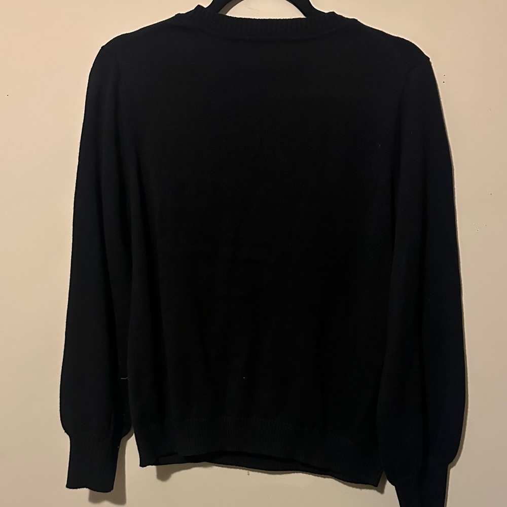 Karl Lagerfeld Black and Cream Logo Sweater - Picture 5 of 5